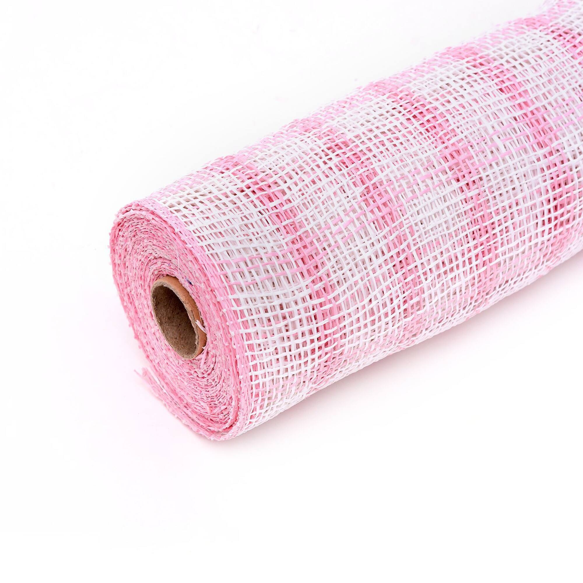 10" x 19ft. Pink & White Window Poly Burlap Mesh by Celebrate It™